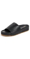 Beek Pelican Slide Sandal In Black/black