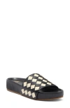 Beek Pelican Slide Sandal In Eggshell/black