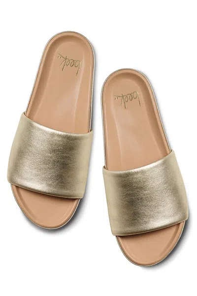Beek Pelican Slide Sandals In Silver