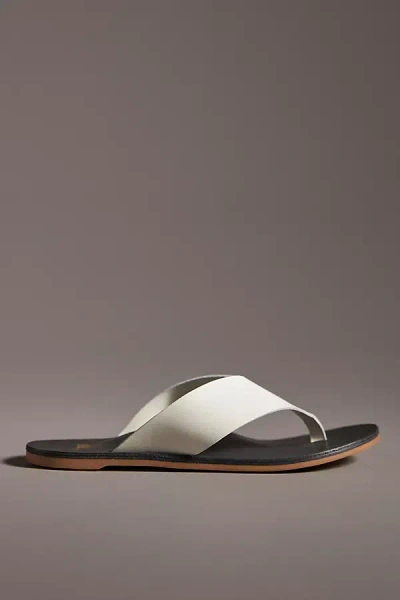 Beek Pip Leather Thong Sandals In Black