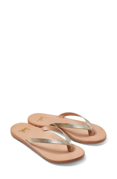 Beek Seabird Flip Flop In Platinum/honey