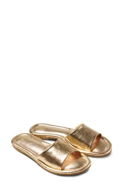 Beek Songlark Slide Sandal In Gold