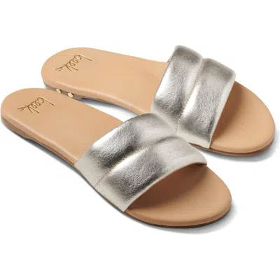 Beek Sugarbird Slide Sandal In Platinum/beach