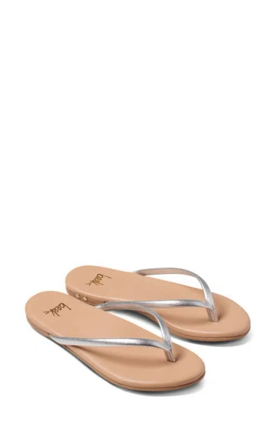 Beek Sunbeam Flip Flop In Silver/beach