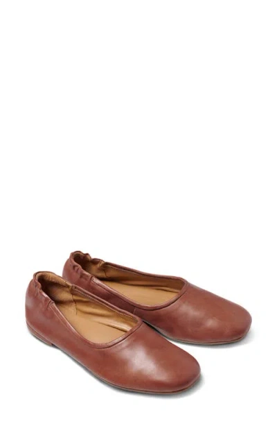 Beek Swan Leather Ballet Flat In Brown