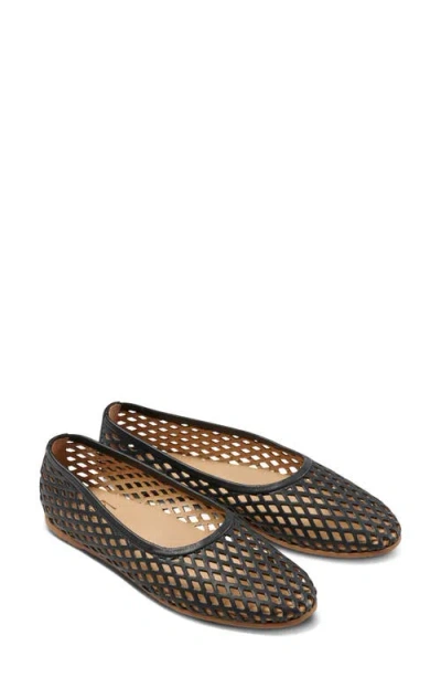 Beek Swiftlet Perforated Ballet Shoe In Animal Print