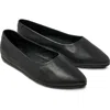 Beek Swoop Pointed Toe Flat In Black