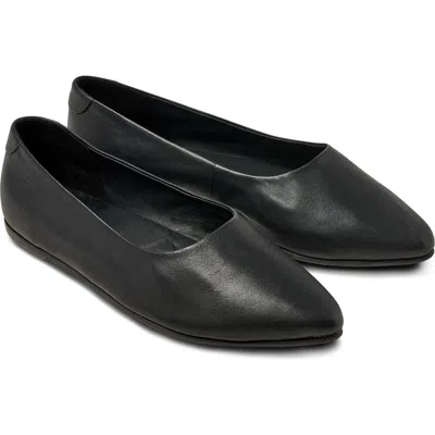 Beek Swoop Pointed Toe Flat In Black