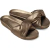 Beek Tesia Slide Sandal In Mocha Metallic