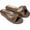 Beek Tesia Slide Sandal In Mocha Metallic