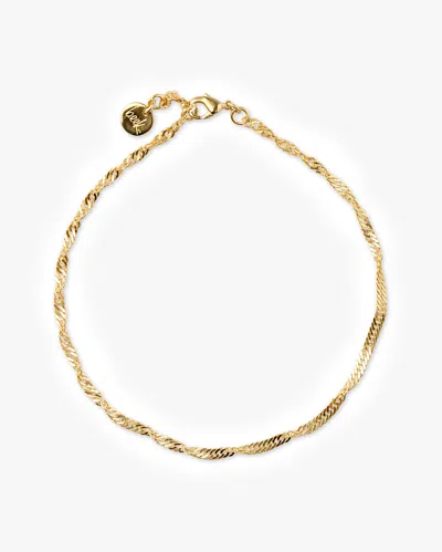 Beek Twisted Rope Chain Anklet In Gold