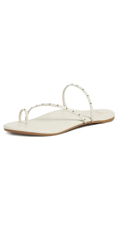 BEEK ULA SANDALS VANILLA/GOLD STUDS