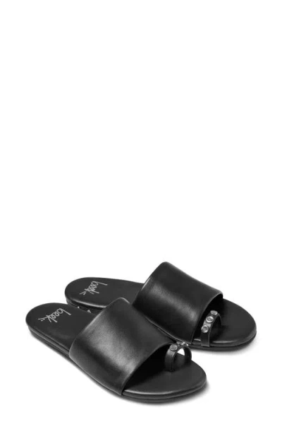 Beek Vireo Leather Slide Sandal In Black