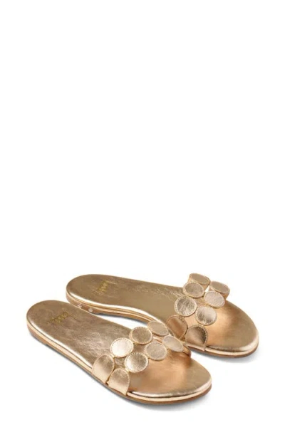 Beek Whirlybird Slide Sandal In Gold