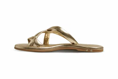 Beek Women's Sungem Leather Slide Sandal In Gold