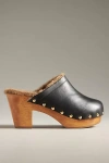 Beek Woodpecker Shearling Heels In Black