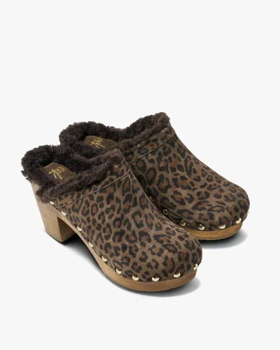 Beek Woodpecker Shearling - Leopard, Leopard, Leather In Brown