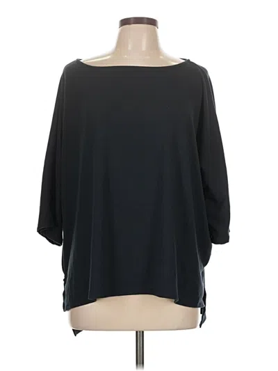 Pre-owned Beeson River 3/4 Sleeve Top Blue Boatneck Tops