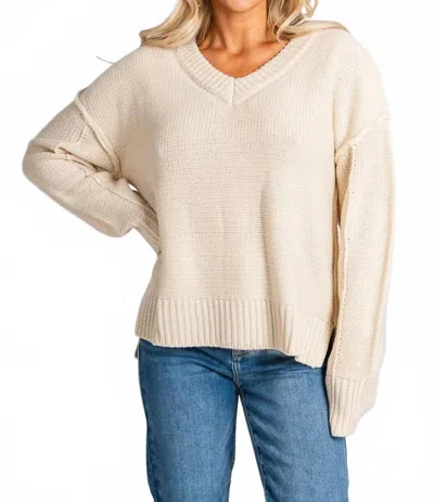 Beeson River Chunky Knit Sweater In Cream In White