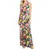 Beeson River Garden Flower Floral Slit Maxi Dress In Multi