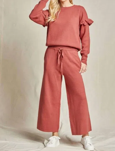 Beeson River Solid Sweater Set In Red