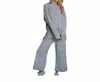 Beeson River Womens Solid Textured Matching Set In H. Gray In Multi