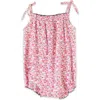 Beet World Baby Romper With Smocked Neck In Red And Blue