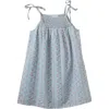 Beet World Betty Girls Smocked Strap Dress In Blue