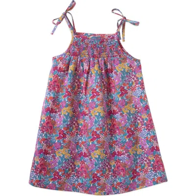 Beet World Kids'  Betty Girls Smocked Strap Dress In Pink
