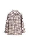 Beet World Kids'  Boys Collar Shirt In Brown Check