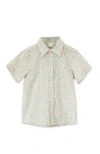 Beet World Kids'  Boys Collar Shirt In Pastel Green And Peach