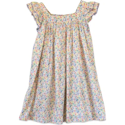 Beet World Kids'  Everly Square Neck Dress In Gold