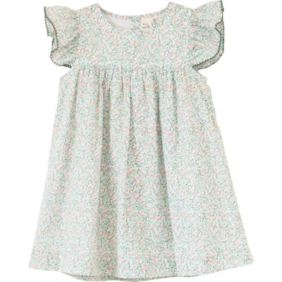 Beet World Kids'  Girls Hannah Dress With Flutter Sleeves In Pastel Green And Peach