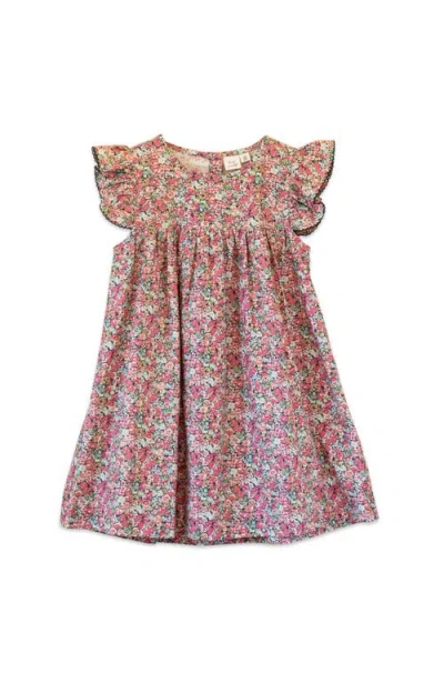 Beet World Kids'  Hannah Dress With Flutter Sleeves In Multi
