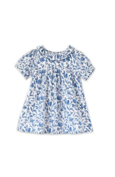 Beet World Toddler Emily Dress With Lace Trim In Vintage Blue