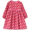 Beet World Toddler Long Sleeves Dress With Lace Trim In Red