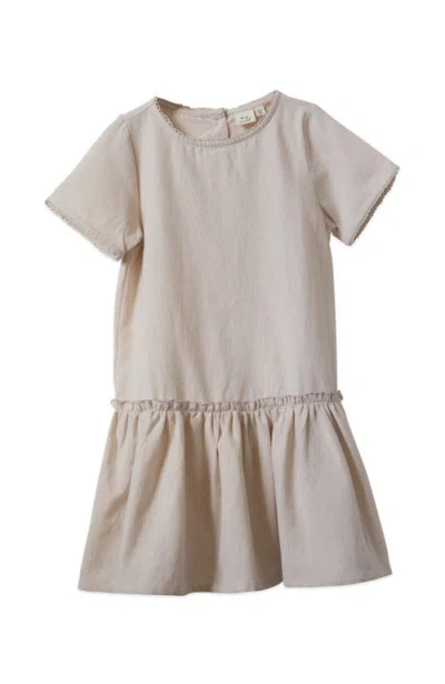 Beet World Babies'  Willow Dress In Beige