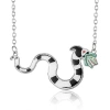 Beetlejuice Sandworm Pendant Necklace, 18"+3" In Metallic