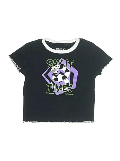 Pre-owned Beetlejuice Kids' Short Sleeve T-shirt In Black