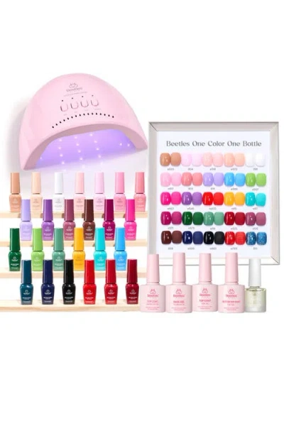 Beetles 25 Colors 51 Pcs Gel Nail Manicure Studio Kit With Uv Light In Multi