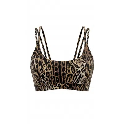 Befitnesslou Women's Brown / Black Bra Leopard Queen In Multi