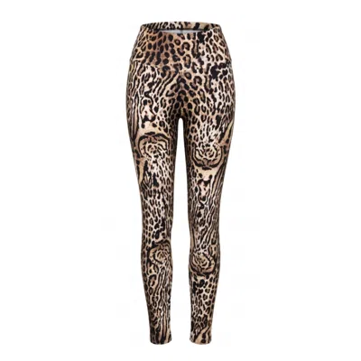 Befitnesslou Women's Brown / Black Legging Leopard Queen In Multi