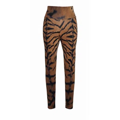 Befitnesslou Women's Legging Tiger Animal Print In Brown