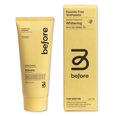 Before Oral Care Fluoride-free Whitening Lemon Coconut In Yellow