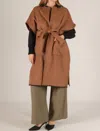 Before You Collection Blanket Stitch Jacket In Camel In Brown