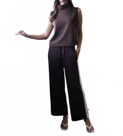 Before You Collection Butter Modal Sleeveless Pant Set In Port In Purple