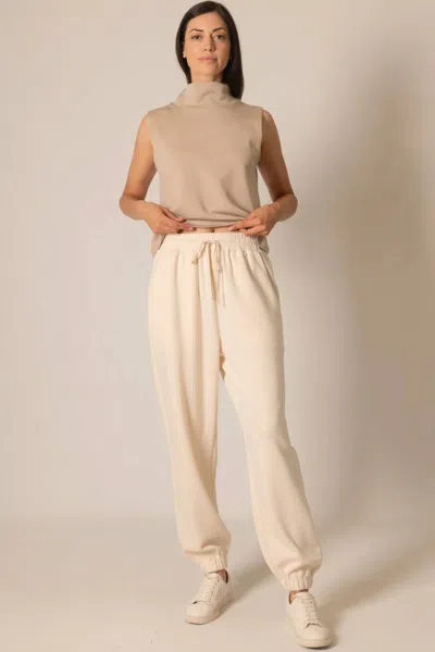 Before You Collection Butter Modal Utility Jacket And Pants Set In Ivory In Multi