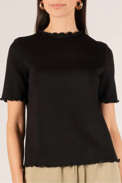 Before You Collection Marie Butter Modal Merrow Edge Top In Black