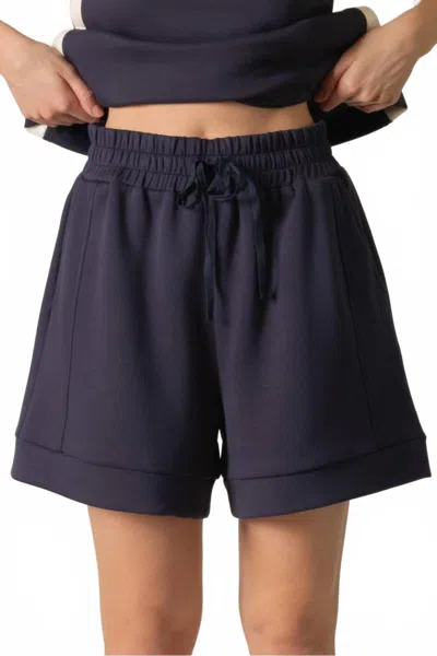 Before You Collection Miya Butter Modal Shorts In Navy In Blue
