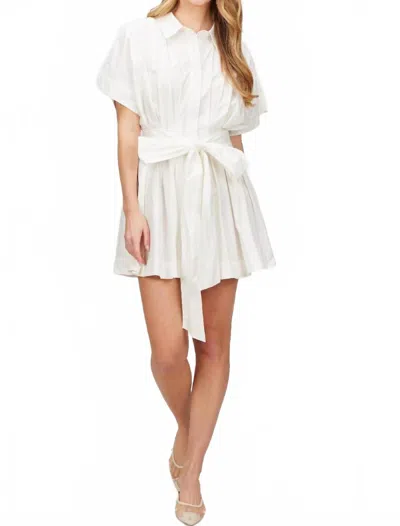 Before You Collection Modern Muse Poplin Shirt Dress In White